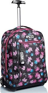 Mochila con Ruedas YUZER Big Trolley - Negro y Rosa