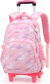 Mochila Escolar con Ruedas para Niñas
