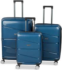 Set de 3 Maletas Rígidas Extensibles PLATINIUM Azul