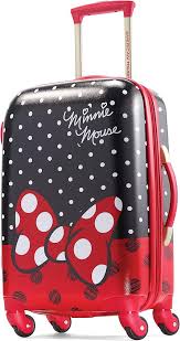 Maleta Rígida Disney Minnie Mouse con Ruedas - 21" Roja y Negra