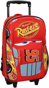 Móchila 3D Cars 3 con Ruedas - Rojo 31 cm