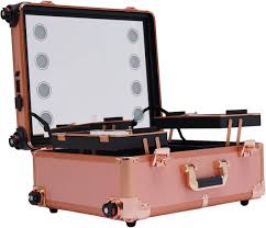 Maletín de Maquillaje Profesional con Ruedas y Luces