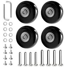 Juego de 4 Ruedas Reemplazo para Maletas 50mm x 18mm