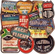 Etiquetas Vintage para Viajes - Banziaju