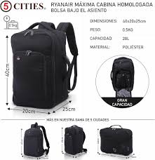 Equipaje de Mano Unisex 5 Ciudades