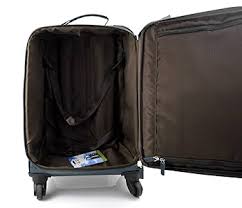 Maleta Trolley Rígida de Cuero Azul