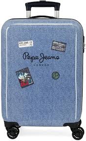 Maleta de Cabina Pepe Jeans Azul 38x55x20 cm - Rígida y Ligera