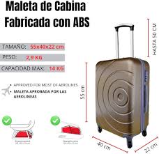 Maleta Rígida Max Star 55x40x20cm con Ruedas