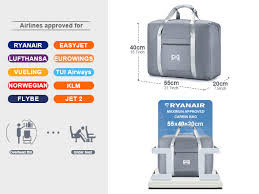 Bolsa de Viaje SPAHER 55x40x20cm - Aprobada para Ryanair y Lufthansa