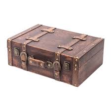 Maleta Vintage de Madera HMF VKO103 - Grande 38x26x13 cm