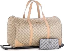 Maleta de Viaje HAC24 con Ruedas y Accesorios Beige