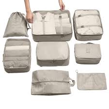 Organizador de Viaje: 8 Bolsas Plegables para Ropa y Zapatos