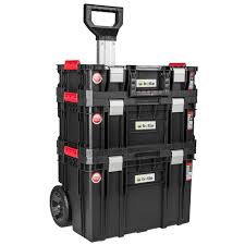 Maletín de Herramientas Ruedas y 3 Cajas Apilables - Capacidad 100 kg
