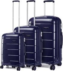 Juego de Maletas Rígidas Kono Moda - 3 Pcs con Ruedas y Cerradura TSA