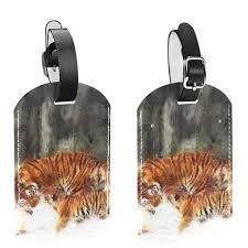 Paquete de 4 Pinturas de Tigre en Estilo Cartoon