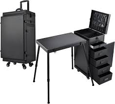 Maleta de Maquillaje con Mesa y 5 Cajones