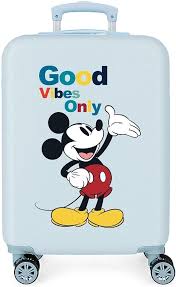 Maleta de Cabina Azul Mickey Original - Rígida y Ligera